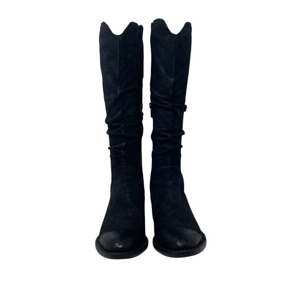 BORN Doyle Black Suede Tall Slouch Boots - Size 8 - Picture 4 of 8